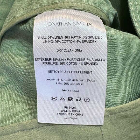 NEW Simkhai Carolina Utility Pant Verde Green Size 6 - Picture 11 of 12